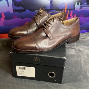 VERO CUOIO Mens Hand Made Brown Leather Italian Shoes 10.5 NEW IN BOX